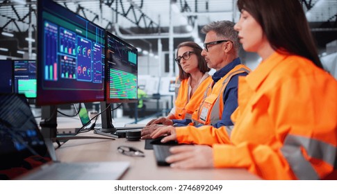 Technician monitoring SCADA in an energy control room — placeholder, licence before publishing